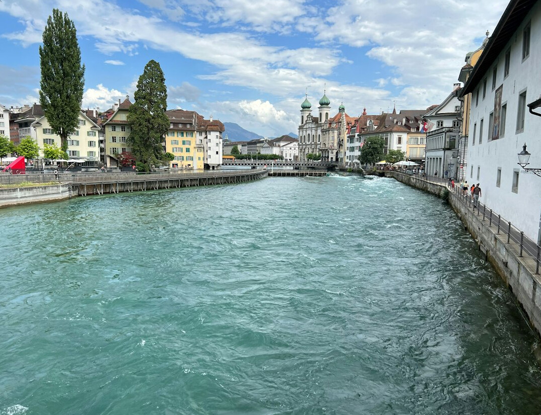 polluted swiss river