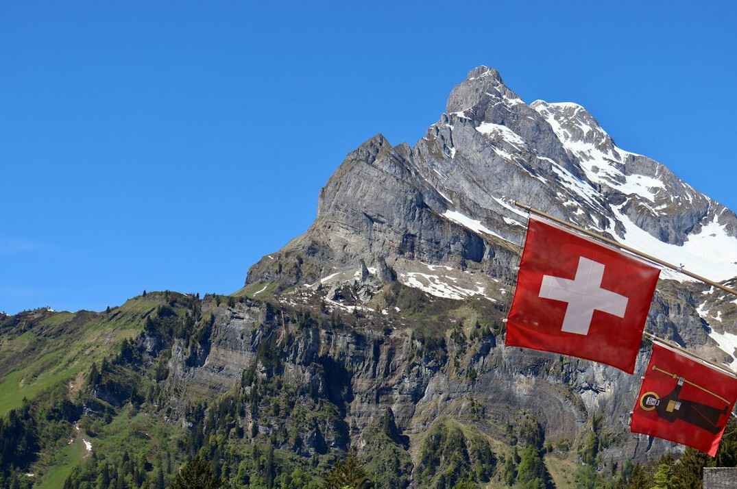 swiss flag and pills